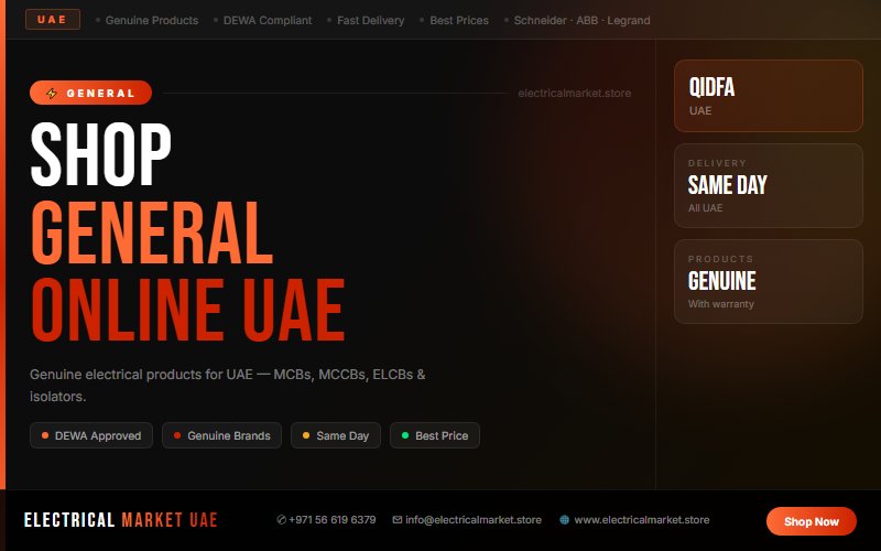 UAE Electrical Market 2026 — Best Prices for Circuit Breakers in Qidfa