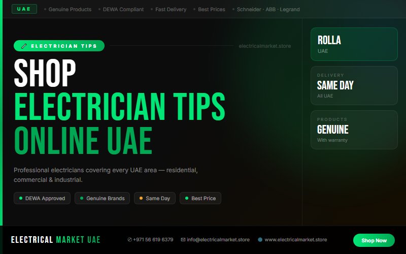 Electrician Services Rolla UAE — Panel Upgrades, Fault Repair & Maintenance