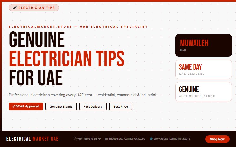Trusted Electricians Covering Muwaileh and All UAE Areas — Electrical Market 2026