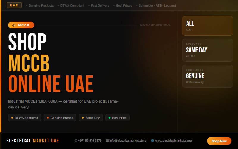 Best MCCB Brands in UAE — Schneider, ABB, Legrand for all Contractors