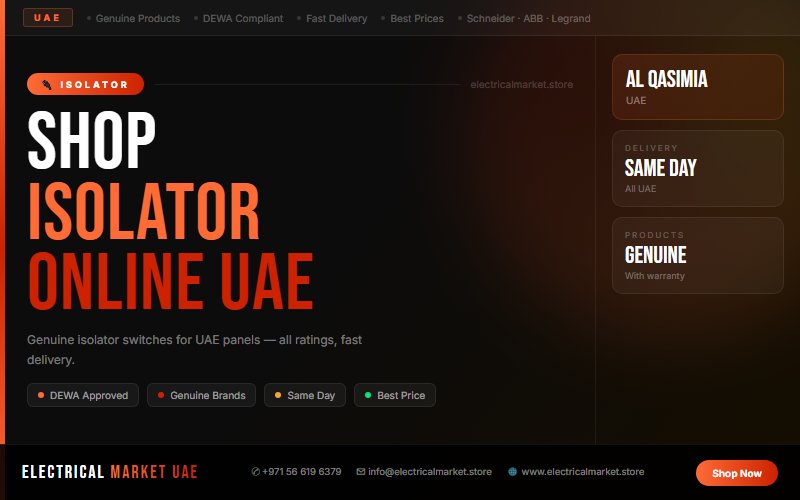 Rotary Handle Isolator UAE — Panel Mount Switches for Al Qasimia
