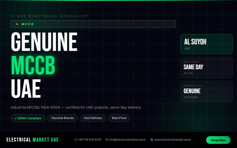 Buy MCCB Online Al Suyoh UAE — Same Day Dispatch Available 2026