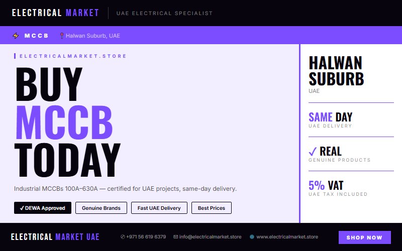 MCCB Breaking Capacity Guide UAE — What You Need in Halwan Suburb