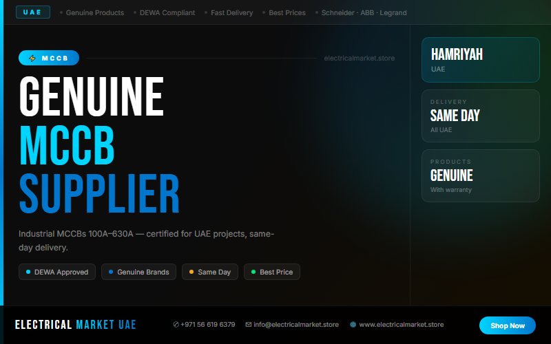 Genuine MCCB UAE — Certified Brands for Hamriyah Electrical Projects