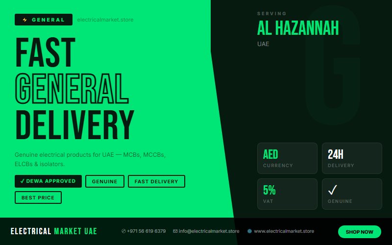UAE Electrician Supplies — Everything You Need from Al Hazannah 2026