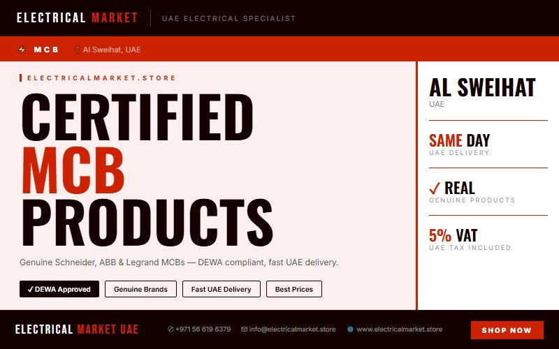 Residual Current MCB (RCBO) UAE — Best Brands for Al Sweihat Homes