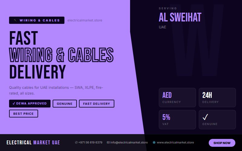 Solar DC Cable UAE — 4mm and 6mm PV Cable for Al Sweihat Solar Systems