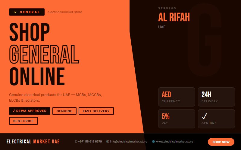 Buy Electrical Switchgear Online UAE — Delivered to Al Rifah Same Day