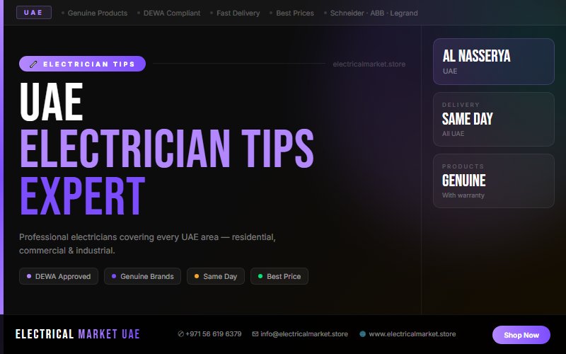 Commercial Electrical Contractor Al Nasserya UAE — Offices, Shops and Warehouses