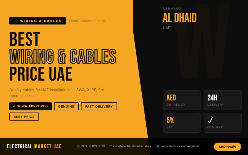 Wiring Accessories UAE — Full Range for Al Dhaid Electrical Installations