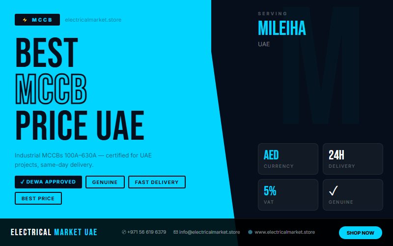 MCCB UAE — Industrial Circuit Breakers for Mileiha Projects 2026