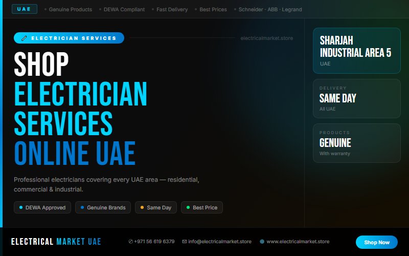 Electrical Panel Upgrade Sharjah Industrial Area 5 UAE — Old DB Replaced with New Genuine Parts