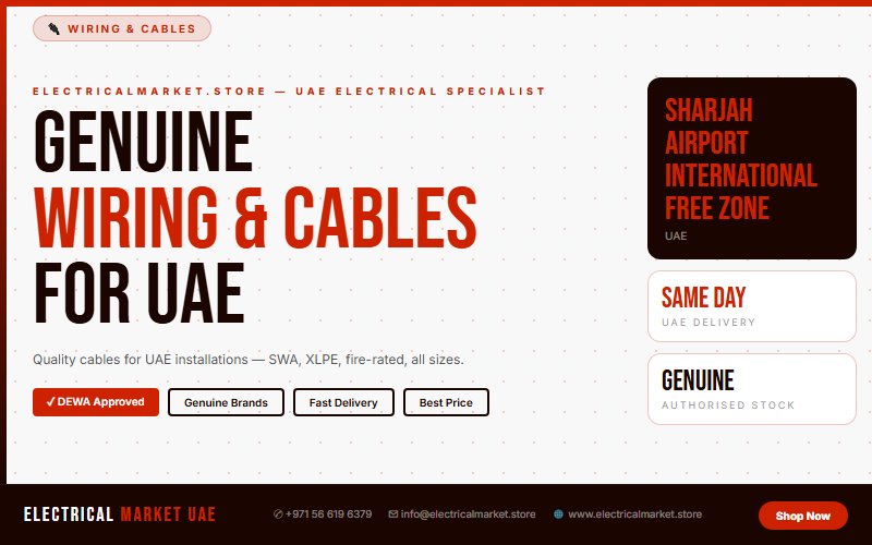 Cable Price UAE 2026 — Best Value Electrical Wire for Sharjah Airport International Free Zone Projects