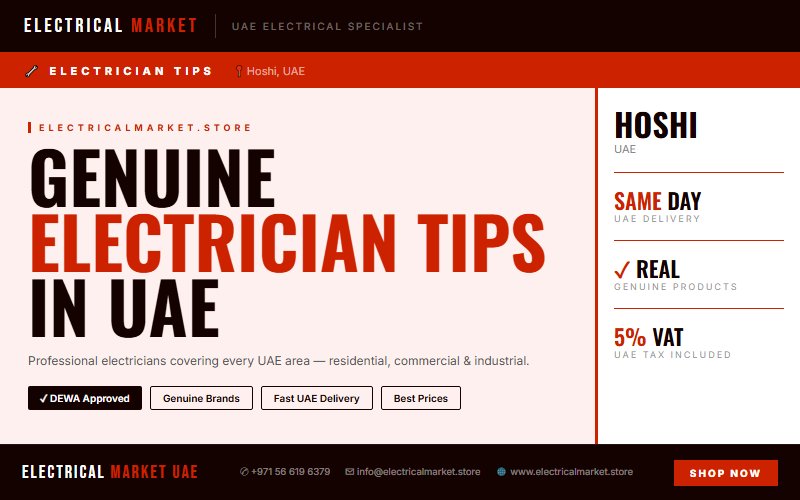 Professional Electrician in Hoshi — Electrical Market UAE Covers Every Area