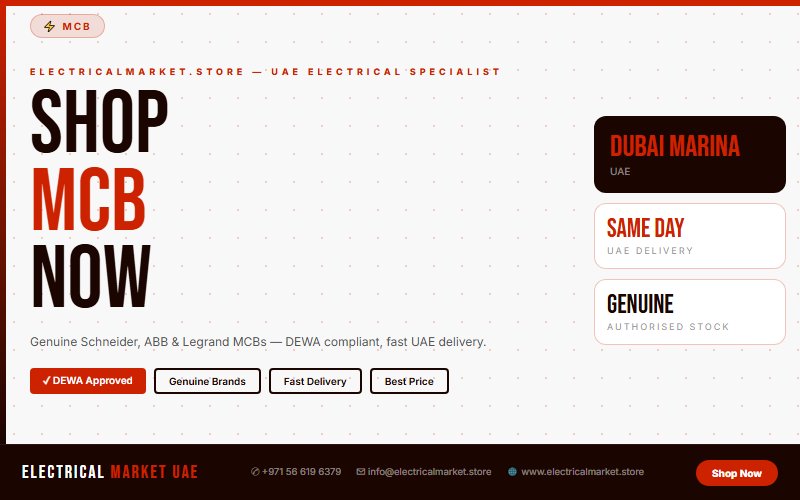 Buy MCBs Online UAE — Same Day Delivery to Dubai Marina and All Emirates