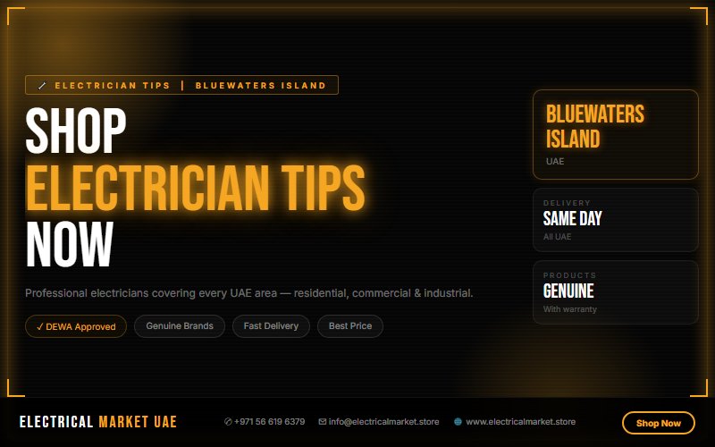 Warehouse Electrical Work Bluewaters Island UAE — Industrial Wiring and Panels