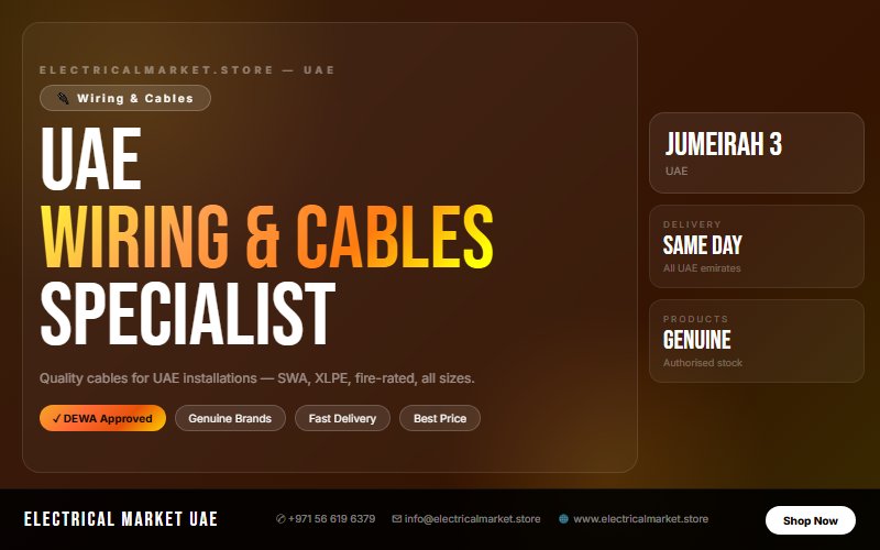10mm Cable UAE — Sub-Main Cables for Jumeirah 3 Distribution Panels