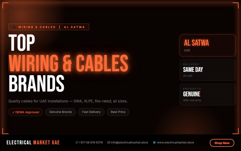 Genuine Electrical Cables UAE — Certified Quality for Al Satwa Safety