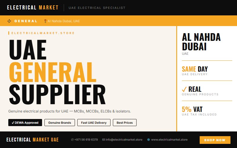Electrical Products Online UAE — Order from Al Nahda Dubai for Fast Delivery