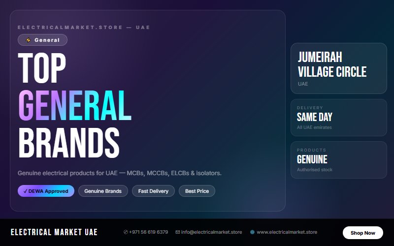 Electrical Products for New Builds in Jumeirah Village Circle UAE — Full Supply 2026