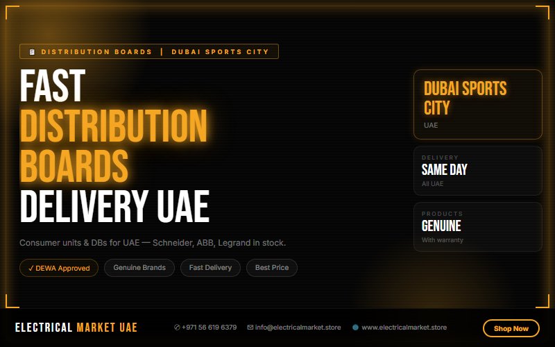 Split Load Consumer Unit UAE — RCD Protected DB for Dubai Sports City Homes