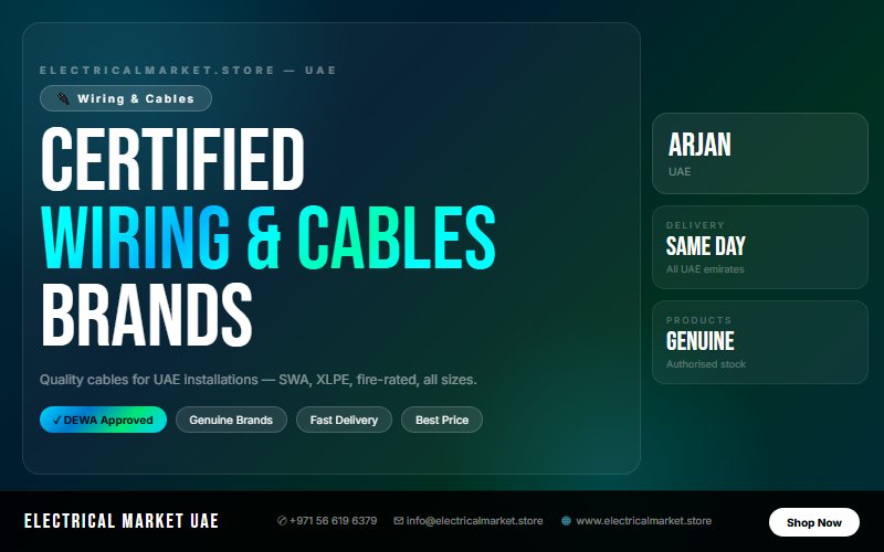 4mm Cable UAE — Cooker and High Load Circuits for Arjan Villas