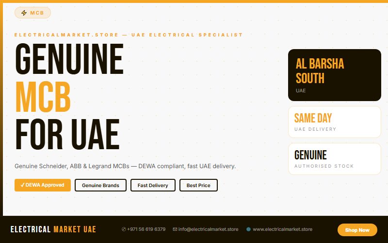 Single Pole vs Double Pole MCB — Which One for Your Al Barsha South Villa?