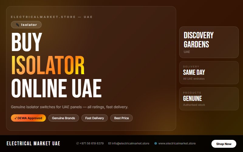 Load Break Switch UAE — On-Load Isolation for Discovery Gardens Industrial Sites