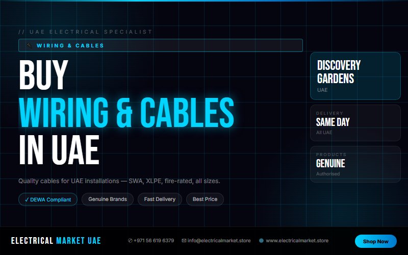 SWA Armoured Cable UAE — Underground Wiring for Discovery Gardens Sites