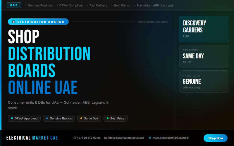 Three Phase DB UAE — 415V Distribution Panels for Discovery Gardens Sites