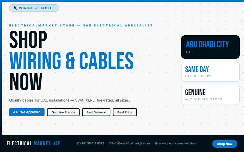 Wiring Accessories UAE — Full Range for Abu Dhabi City Electrical Installations