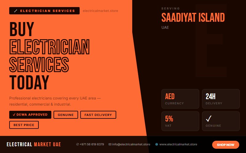 EV Charger Installation Saadiyat Island UAE — Licensed Electricians, Fast Booking