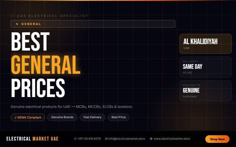 Electrical Products for Villa Renovation in Al Khalidiyah UAE — Full Range