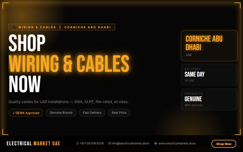 Coaxial Cable UAE — TV and Data Cabling for Corniche Abu Dhabi Buildings