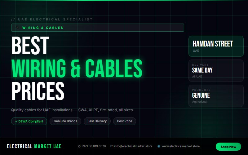 6mm Cable UAE — Heavy Load Wiring for Hamdan Street Commercial Buildings
