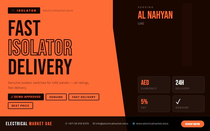 Manual Transfer Switch UAE — Generator Changeover for Al Nahyan
