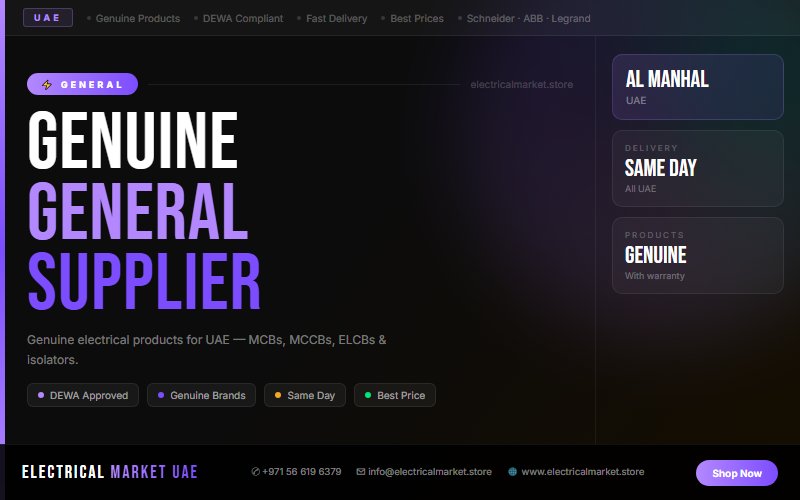 Electrical Products for Hotels in Al Manhal UAE — Commercial Grade 2026