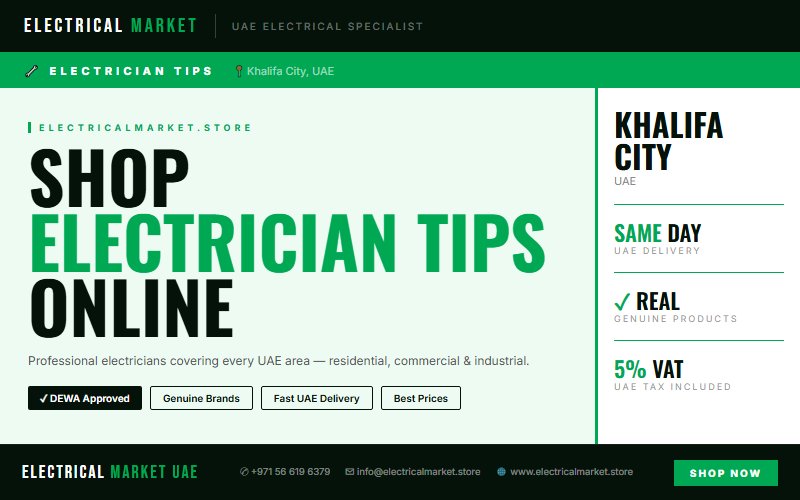 Kitchen Electrical Work Khalifa City UAE — Cooker, Oven and Appliance Circuits