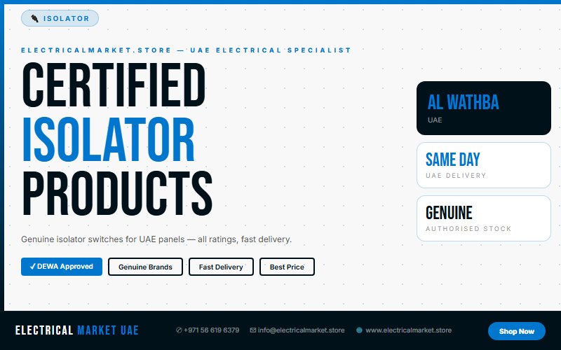 Motorised Isolator UAE — Remote Operation for Al Wathba Industrial Panels