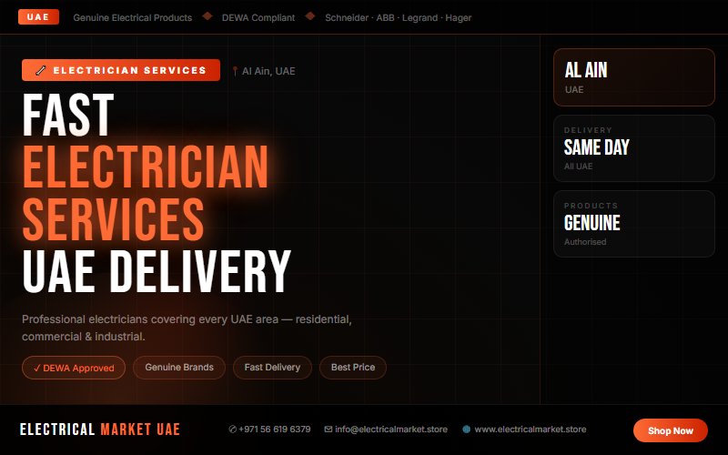 Emergency Electrician Al Ain — 24/7 Fault Repair Across All UAE Areas 2026