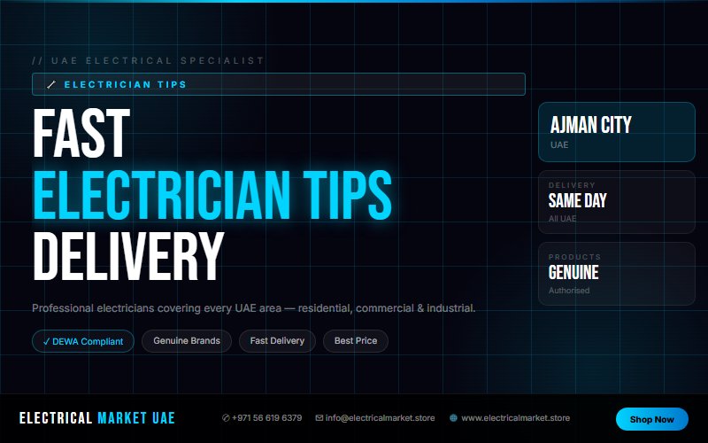 Retail Shop Electrical Work Ajman City UAE — Lighting, Power and Data Points