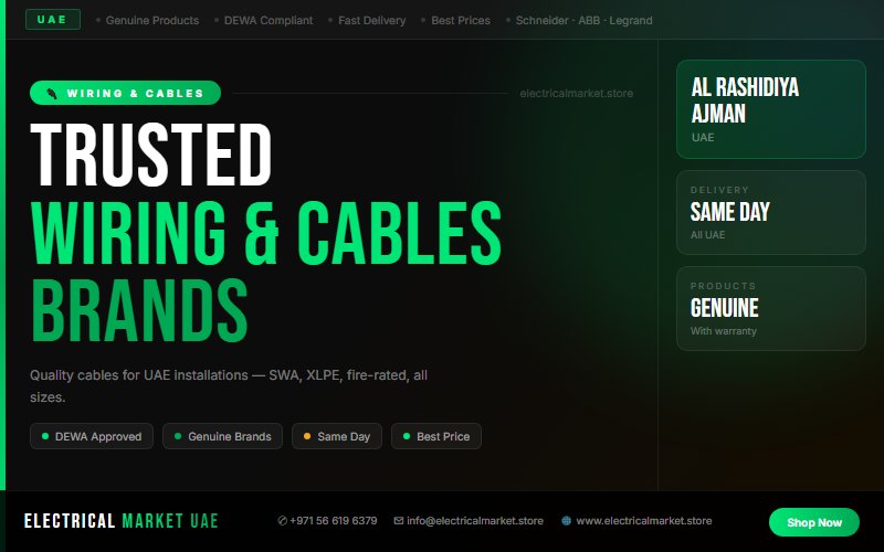 10mm Cable UAE — Sub-Main Cables for Al Rashidiya Ajman Distribution Panels