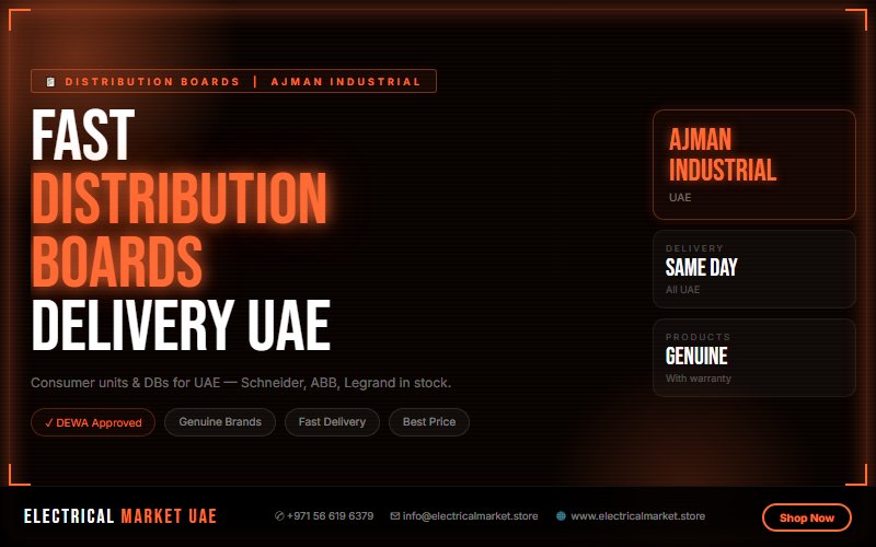 Smart DB Board UAE — Metered and Monitored Panels for Ajman Industrial