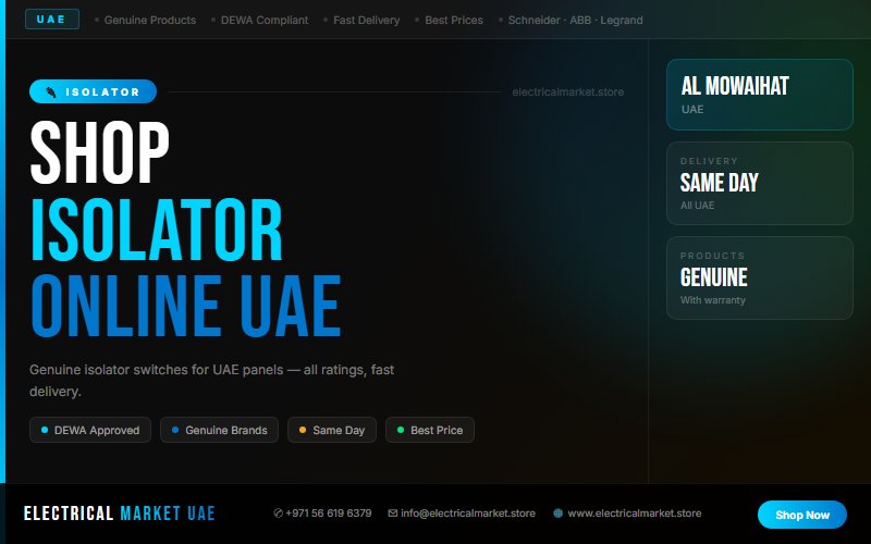 Isolator Price UAE 2026 — Best Deals for Al Mowaihat Electrical Contractors