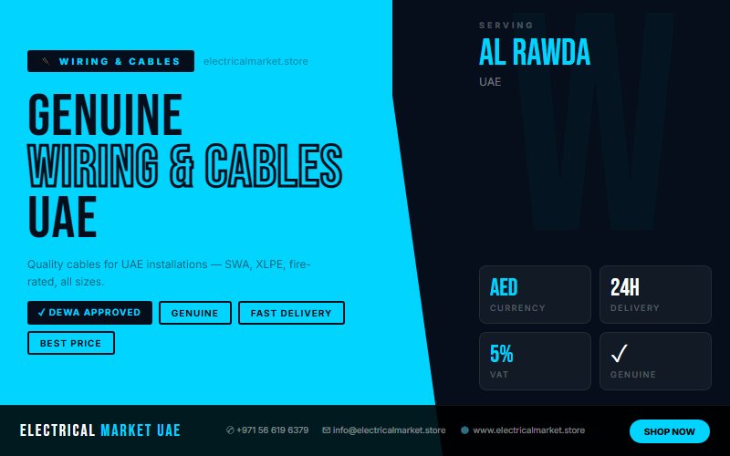 Fire Resistant Cable UAE — Safety Wiring for Al Rawda Buildings