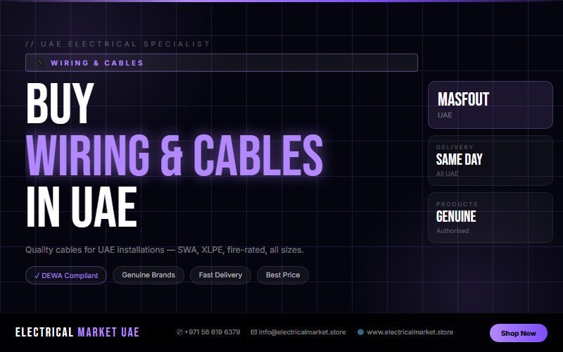 Best Electrical Cable Brands UAE — For Masfout Residential and Commercial