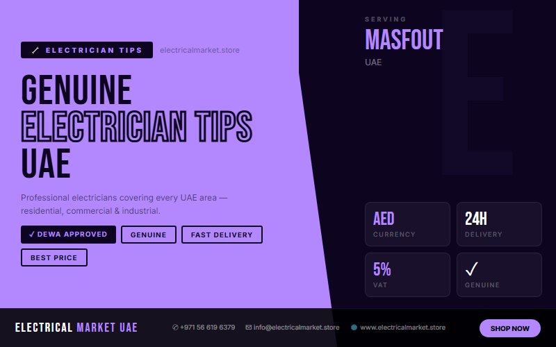 Emergency Electrician Masfout UAE — Fast Response, Professional Team 2026