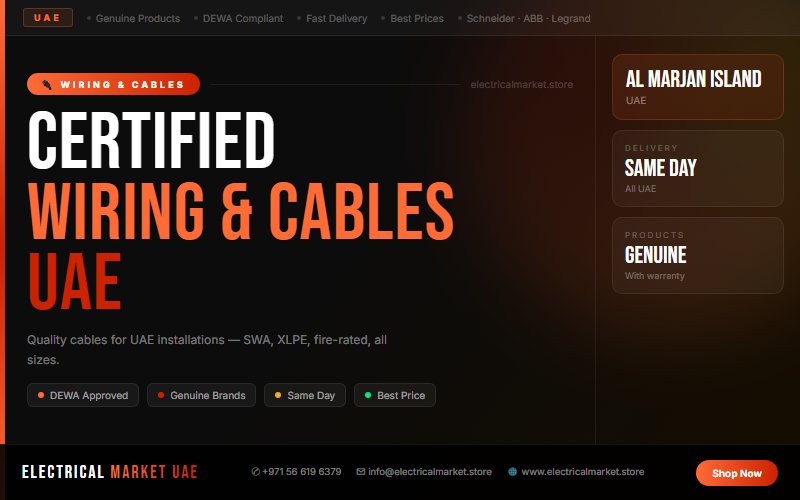 4mm Cable UAE — Cooker and High Load Circuits for Al Marjan Island Villas