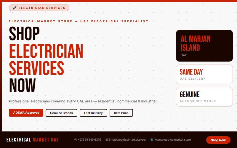 Complete Rewiring Service Al Marjan Island UAE — Villas, Apartments and Offices