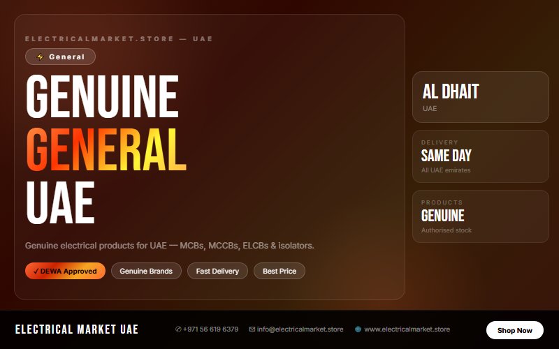 Trusted Electrical Supplier UAE — Genuine Brands, Delivered to Al Dhait